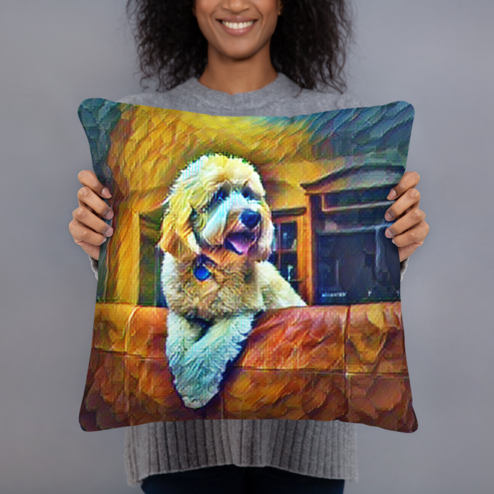 Goldendoodle Art Pillow