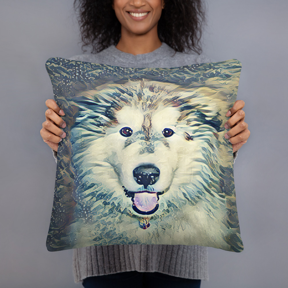 Alaskan Malamute Art Pillow